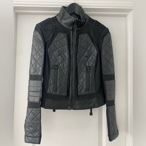 Blanc Noir Mesh Moto Jacket